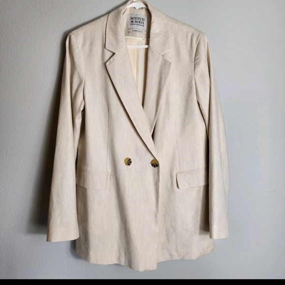 Scotch & Soda Mens |L| Summer Edition Unconstructed Double Breasted Blazer - Picture 2 of 11